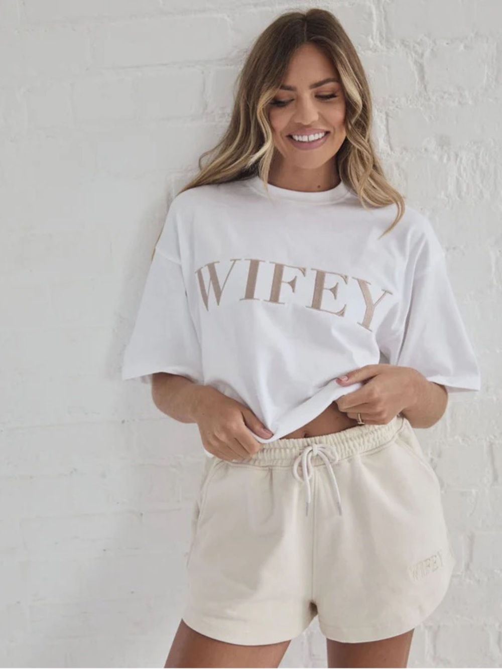 Wifey Short Sleeve Tee - White